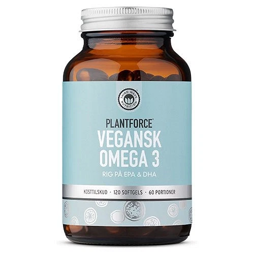 Vegansk Omega-3 Plantforce 120 kapsler